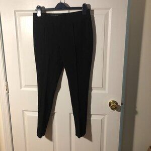 Brooks Brothers 346 women black crop pant, two-way stretch, pull up, M